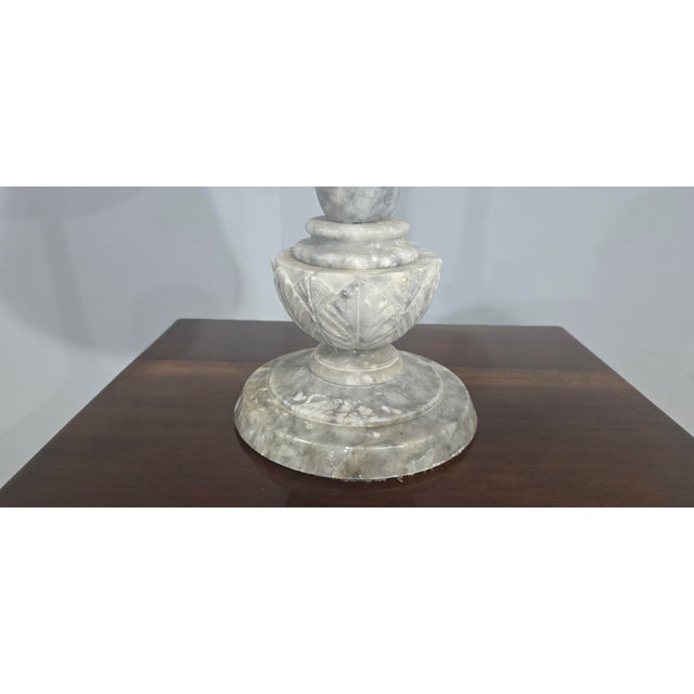 Large French Marble Lamp, 1910 For Sale - Image 6 of 9