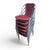 Red Aluminum Chair with Synthetic Weave, 1980s, Set of 6 For Sale - Image 18 of 18