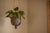 1970s Mid Century Modern Hanging Stoneware Ceramic Drip Glaze Planter Pot For Sale - Image 5 of 9