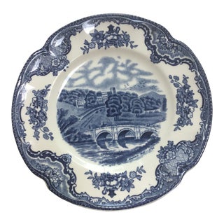 1960s Johnson’s Brothers Blue Transferware Plate For Sale