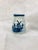 Wide mouth Delft jar with windmill scene on one side and feather on other. Cross hatches adorn each side. Perfect for...