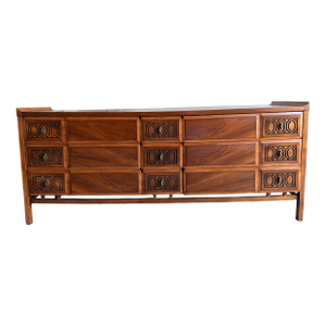 1960s Refinished Mid Century Modern Walnut Dresser