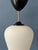 Black Small Mid-Century Reversed Tulip Opaline Glass Hanging Lamp For Sale - Image 8 of 11