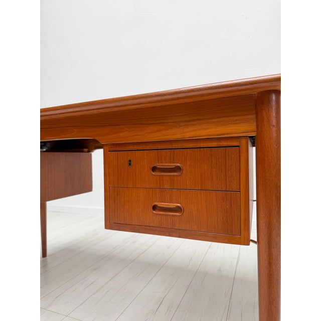 Mid-Century Danish Teak Writing Desk, 1960s For Sale - Image 6 of 13
