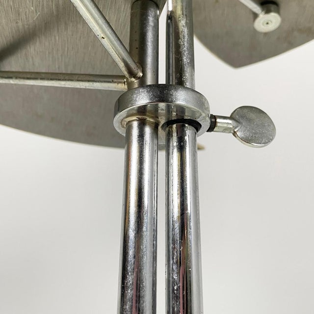 Italian Modern Round Gray and White Metal Coffee Table with Double Shelf, 1990s For Sale - Image 10 of 16