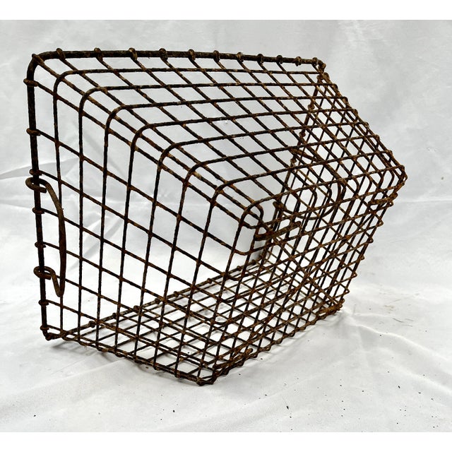 Early 20th Century Vintage Early 1900s French Metal Oyster Basket For Sale - Image 5 of 9