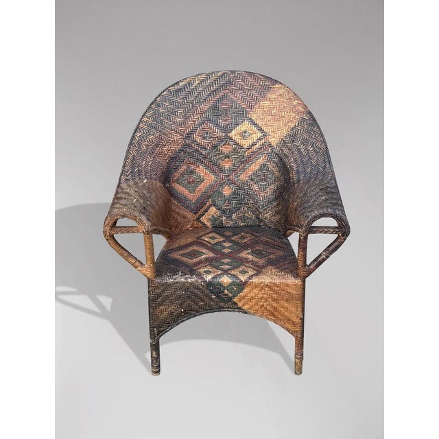 Wood Arts & Crafts Wicker Armchair by Dryad, 1920 For Sale - Image 7 of 10