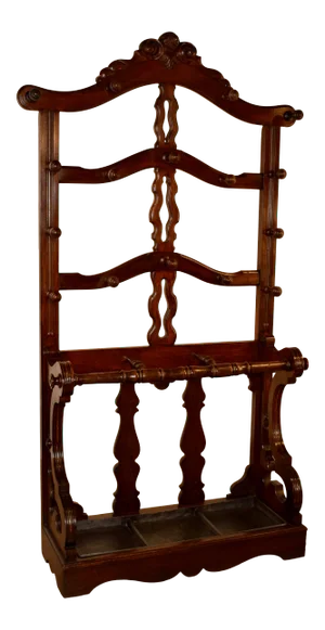 19th C. English Mahogany Hall Stand