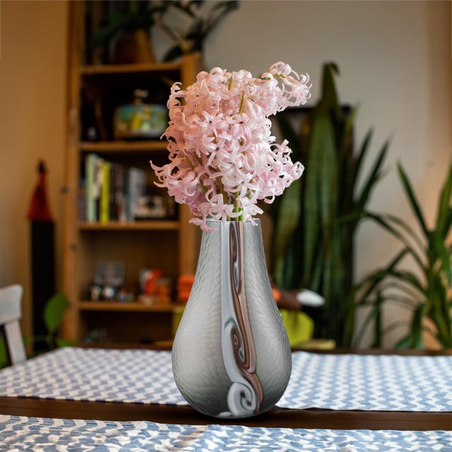 Smooth Vibe Glass Vase- Tall For Sale - Image 11 of 11