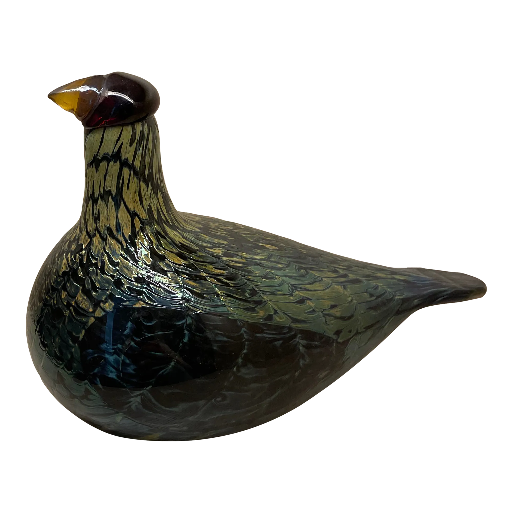 Late 20th Century Oiva Toikka Art Glass Bird Capercaillie Male