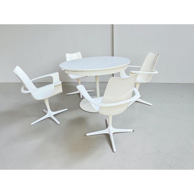 Space Age the Cherry Chairs and Expandable Tulip Table by Luigi Colani for Lusch & Co, 1970s, Set of 5 For Sale - Image 11 of 18