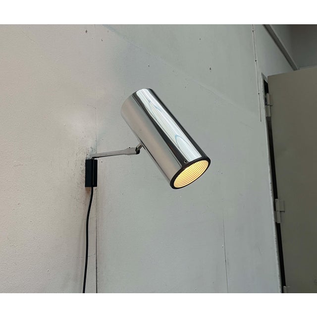 Mid-Century Modern Mid-Century Modern German Space Age Minimalist Swivel Wall Lamp from Staff Leuchten, 1960s For Sale - Image 3 of 18