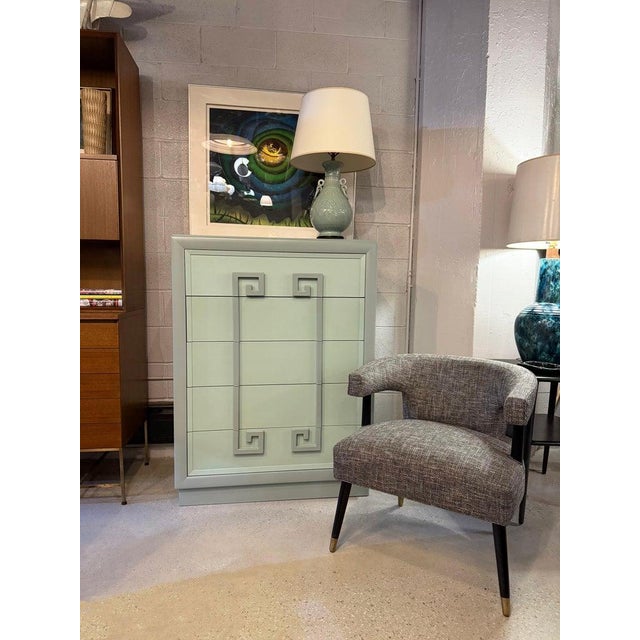 1940s Hollywood Regency Mandarin Greek Key Highboy Dresser by Kittinger For Sale In New York - Image 6 of 12