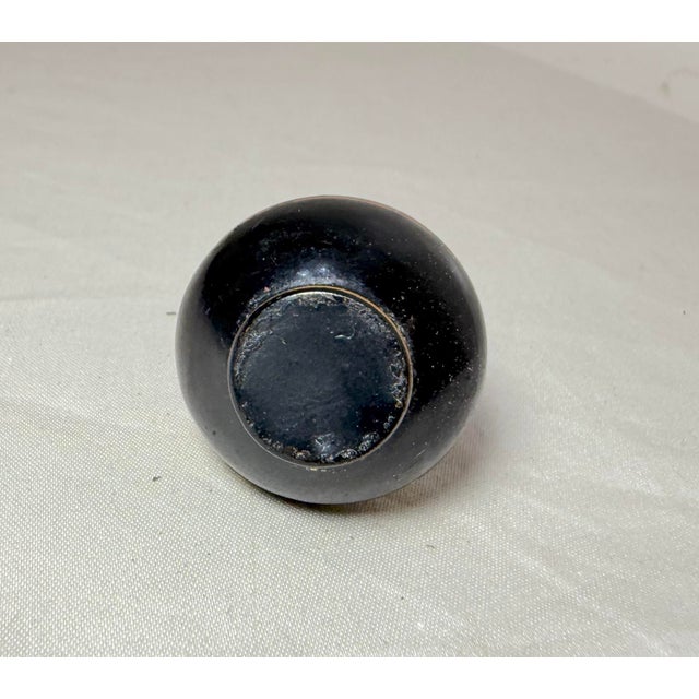Antique Hand Painted Greek Glazed Miniature Dollhouse Pottery Clay Vase For Sale In New York - Image 6 of 7