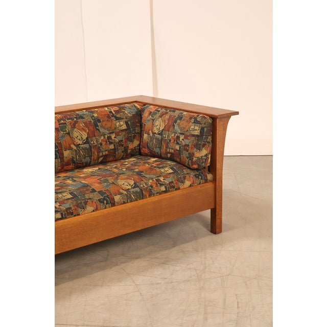 Stickley Mission Collection Oak Prairie Settle For Sale - Image 10 of 18