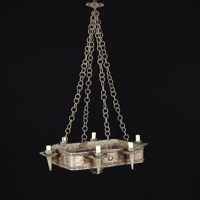 20th Century Metal Chandelier, Italy For Sale - Image 8 of 8