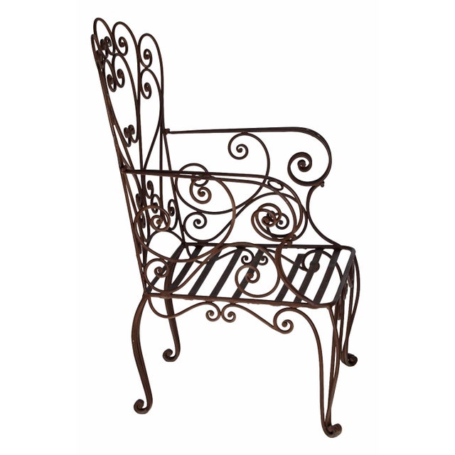 Vintage Wrought Iron Garden Chairs, Set/3 For Sale - Image 10 of 12