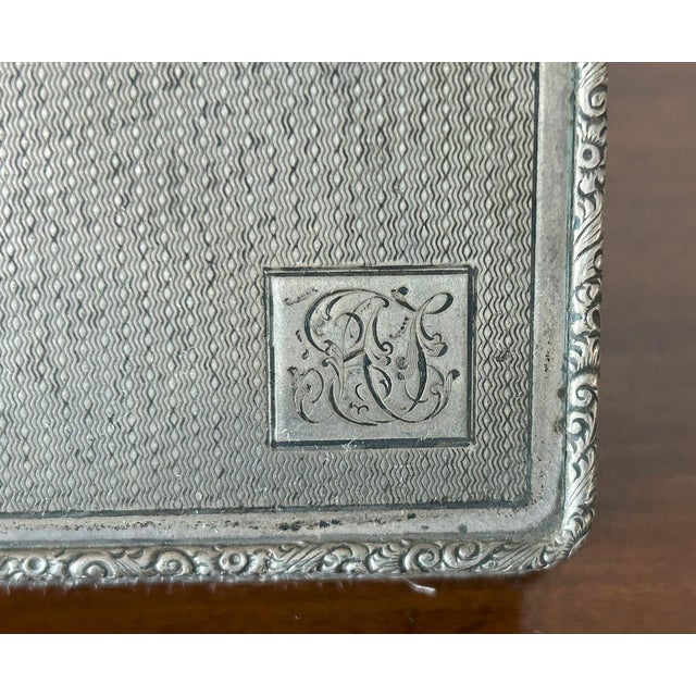 Art Deco Silver Table Clock from William Base & Sons, Birmingham, 1927 For Sale - Image 6 of 18