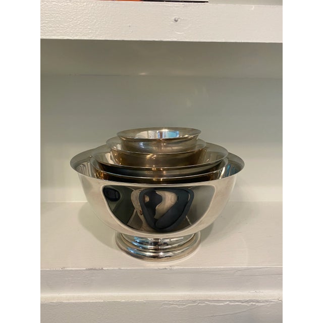 Vintage Silverplate Bowls - Set of 5 For Sale - Image 12 of 12