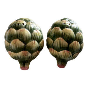 Vintage Dodie Thayer Inspired Cabbage Ware Artichoke Salt & Pepper Shakers