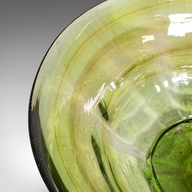 Vintage Mid Century Modern Fruit Bowl, Continental, Art Glass Serving Dish, 1970 For Sale - Image 9 of 12