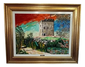Ricard Noé, Historical Building, Oil on Canvas, Framed