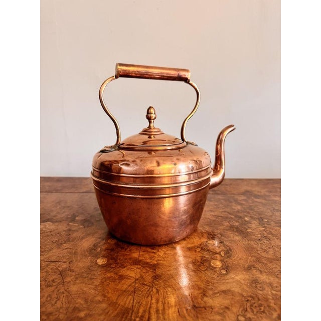 Antique Victorian Copper Kettle, 1880 For Sale - Image 4 of 7
