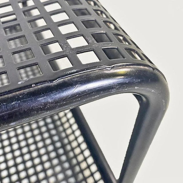 Low Coffee Table in Matte Black Metal, 1980s For Sale - Image 10 of 13