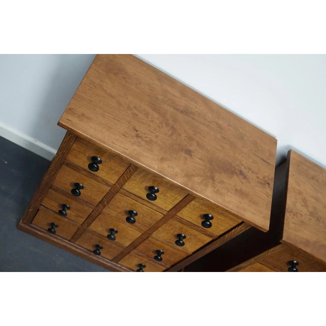 Vintage French Oak Apothecary Cabinet, 1930s For Sale - Image 4 of 17