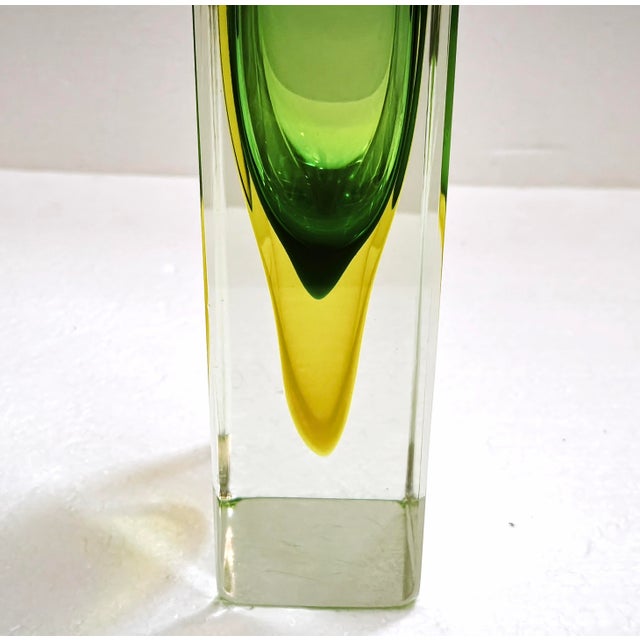 Large Vintage Rectangular Block Vase in Murano Sommerso, Italy, 1960s For Sale - Image 16 of 18