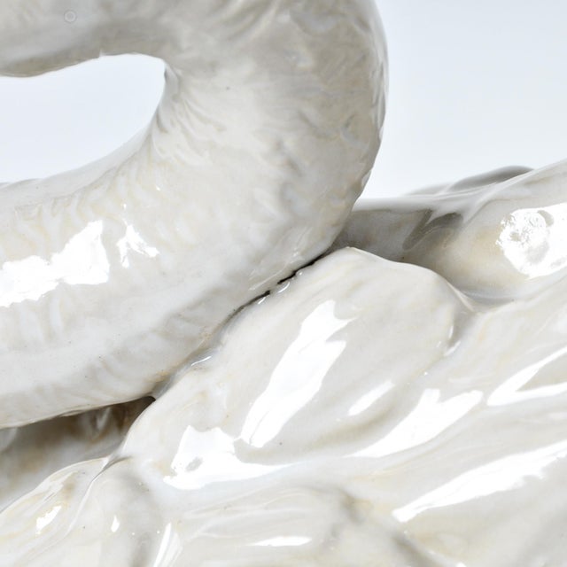 Large Ceramic Swan Centerpiece For Sale - Image 14 of 18