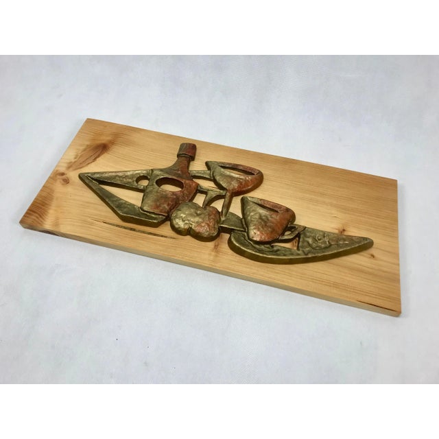 Mid-Century Czech Wall Relief in Aluminium, 1950s, in Restored conditions. Designed 1950 to 1959