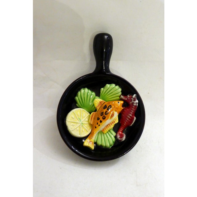 Ceramic Small Wall Decoration in Vintage Vallauris Earthenware, 1960s For Sale - Image 7 of 8