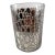 Beautiful Clear, Cylindrical Vase With Embossed Chrome Alligator Print For Sale