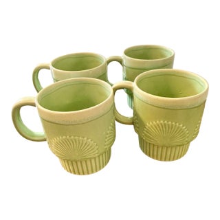 Jadeite Green Style Stacking Mugs For Sale