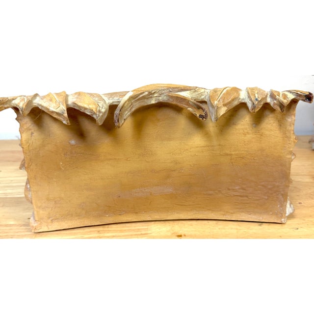 Paint Pair of Serge Roche–Style Palmette Wall Brackets / Shelves For Sale - Image 7 of 18