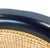 Wood Vintage Hollywood Regency Black Lacquer Swivel Chair With Cane Back For Sale - Image 7 of 18