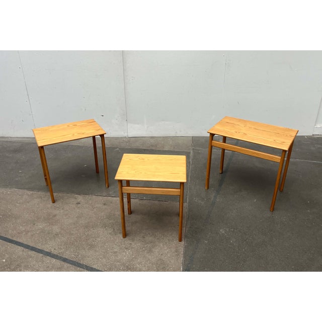 Mid-Century Modern Coffee Table by Ilmari Lappalainen for Asko, 1960s, Set of 3 For Sale - Image 5 of 18