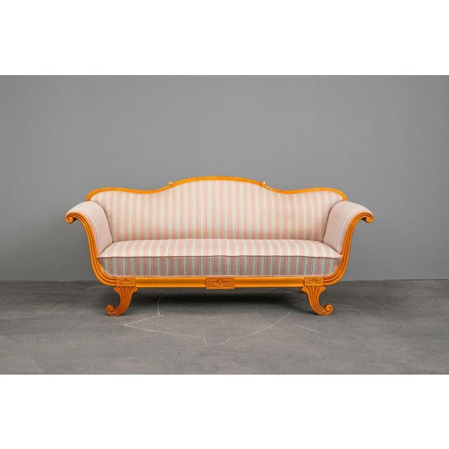 Item: Sofa Period & Style: Biedermeier style – first half of the 20th century Features - An elegant and decorative piece...