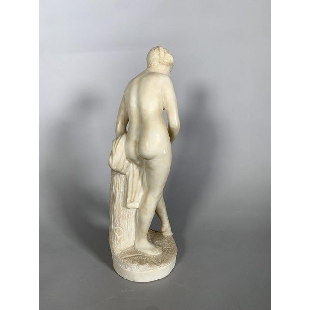 Alabaster Sculpture Diane Au Bain After Falconet (1716-1791) 19th Century For Sale - Image 6 of 8
