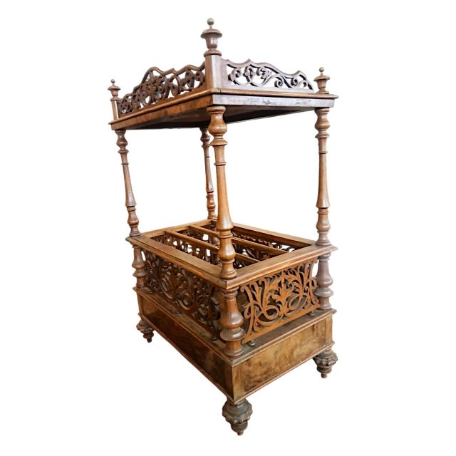 Bolognese Etagère in Olive Tree and Briar, 19th Century For Sale - Image 3 of 7