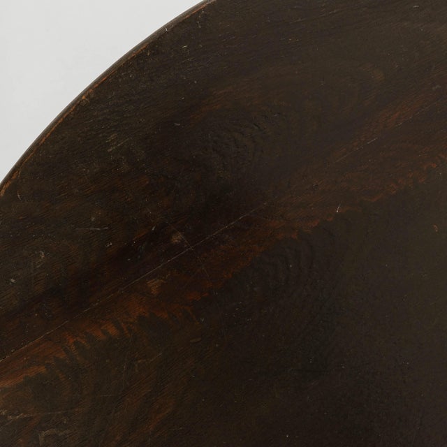 1880s French Ellipse Wooden Gateleg Table In Original Patina For Sale - Image 14 of 18