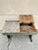 Antique French Primitive Rustic Green Distress Painted Flip Top Wood School Desk For Sale In Philadelphia - Image 6 of 17