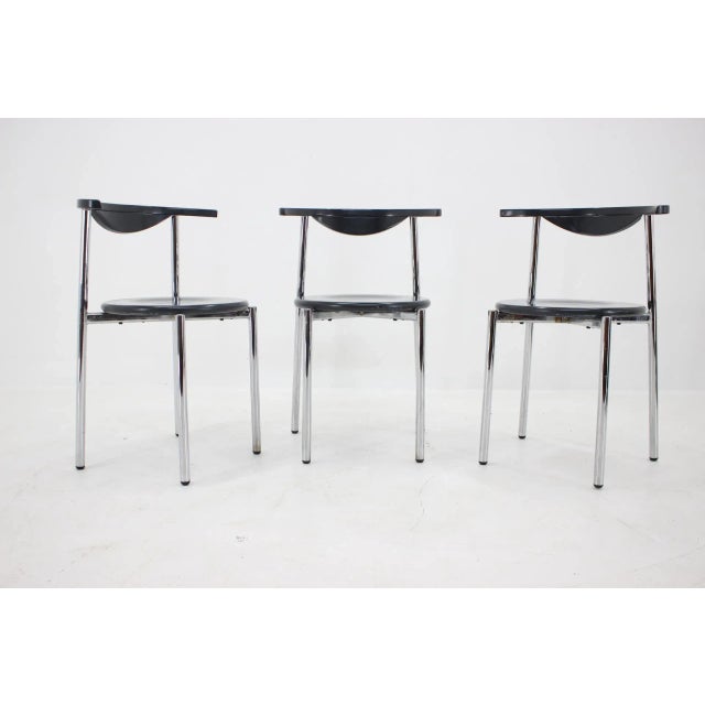 Mid-Century Dining Chairs, Germany, 1980s, Set of 3 For Sale - Image 3 of 17