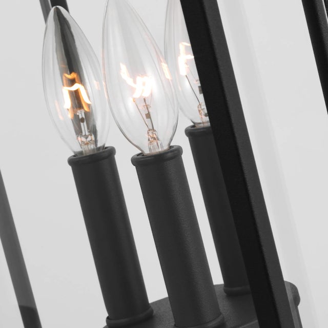 Visual Comfort Sean Lavin by Visual Comfort Studio Wellsworth 3-Light Outdoor Post Lantern in Textured Black For Sale - Image 4 of 6