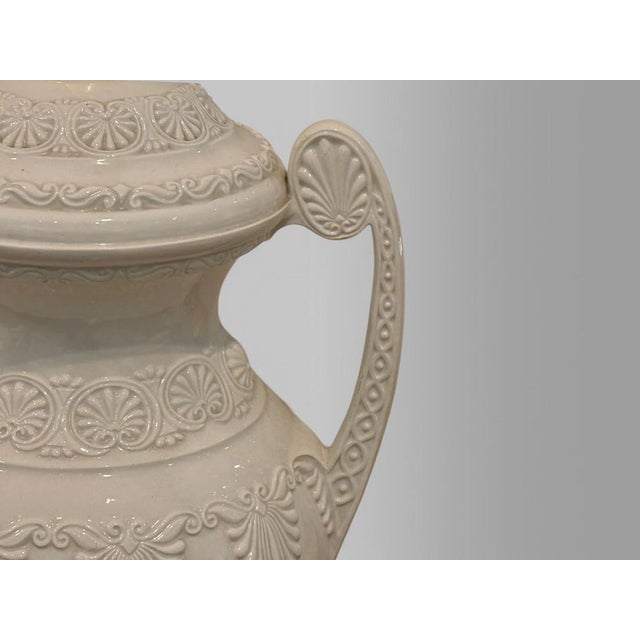 White Frederick Cooper, Lenox, Neoclassical Style, White Porcelain, Table Lamps, 1980s For Sale - Image 8 of 11