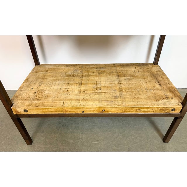 Wood Vintage Industrial Worktable, 1960s For Sale - Image 7 of 18