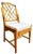 Tan Vintage Set of 4 Chinese Chippendale Bamboo Dining Chairs With Lattice Backs For Sale - Image 8 of 16