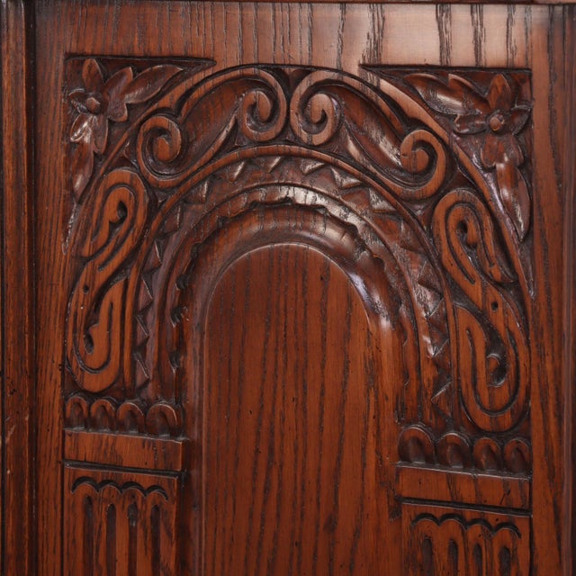 Gothic Style Carved Oak, King Size Bed. For Sale - Image 9 of 9