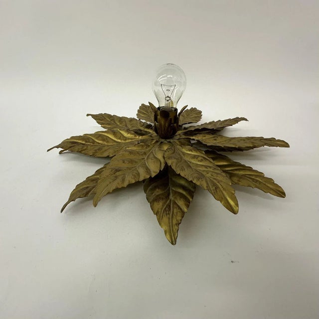 Wall Lamp Leafs from Hans Kögl, Germany, 1970s For Sale - Image 4 of 8